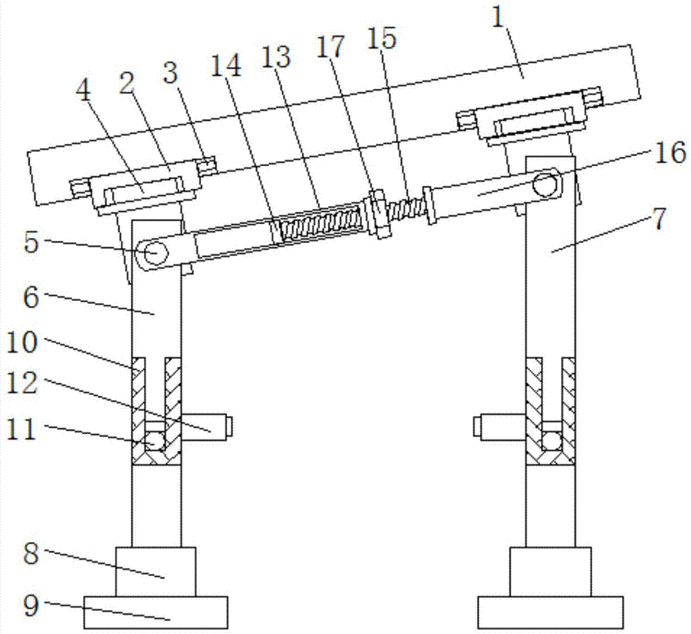 一种基于旋转楼梯建设的模架支撑装置的制作方法