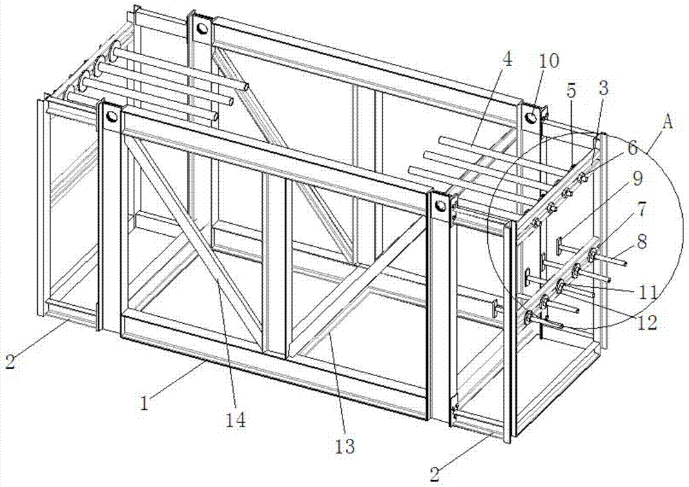 多规格组合吊篮式预制墙板存放运输一体架的制作方法