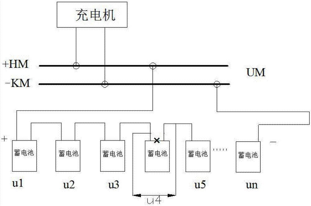 变电站蓄电池组内部开路在线监测报警装置的制作方法