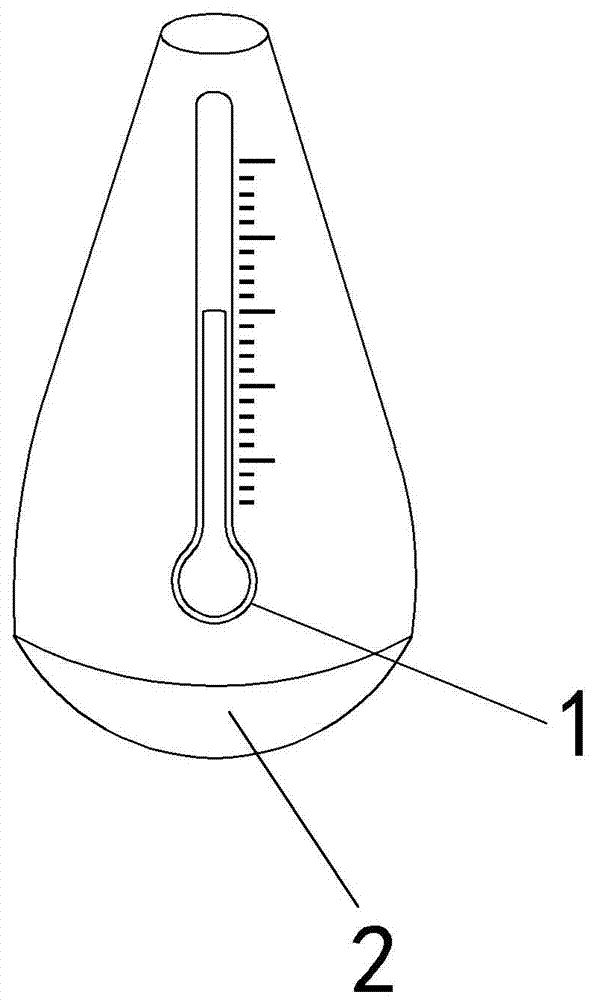 不倒翁温度计的制作方法