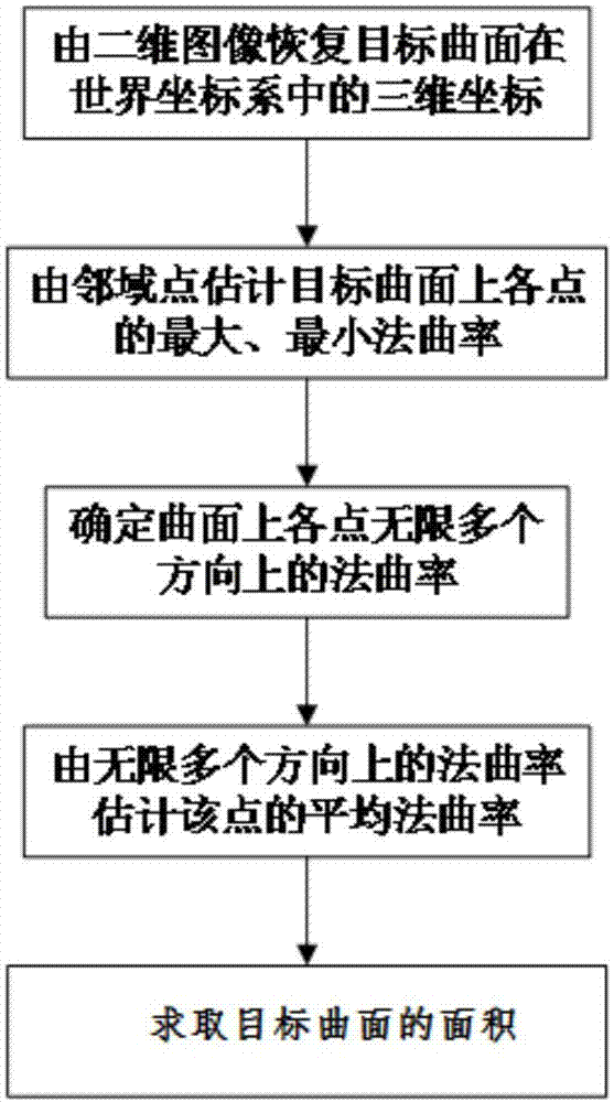 一种通过图像处理得到三维曲面面积的方法与流程