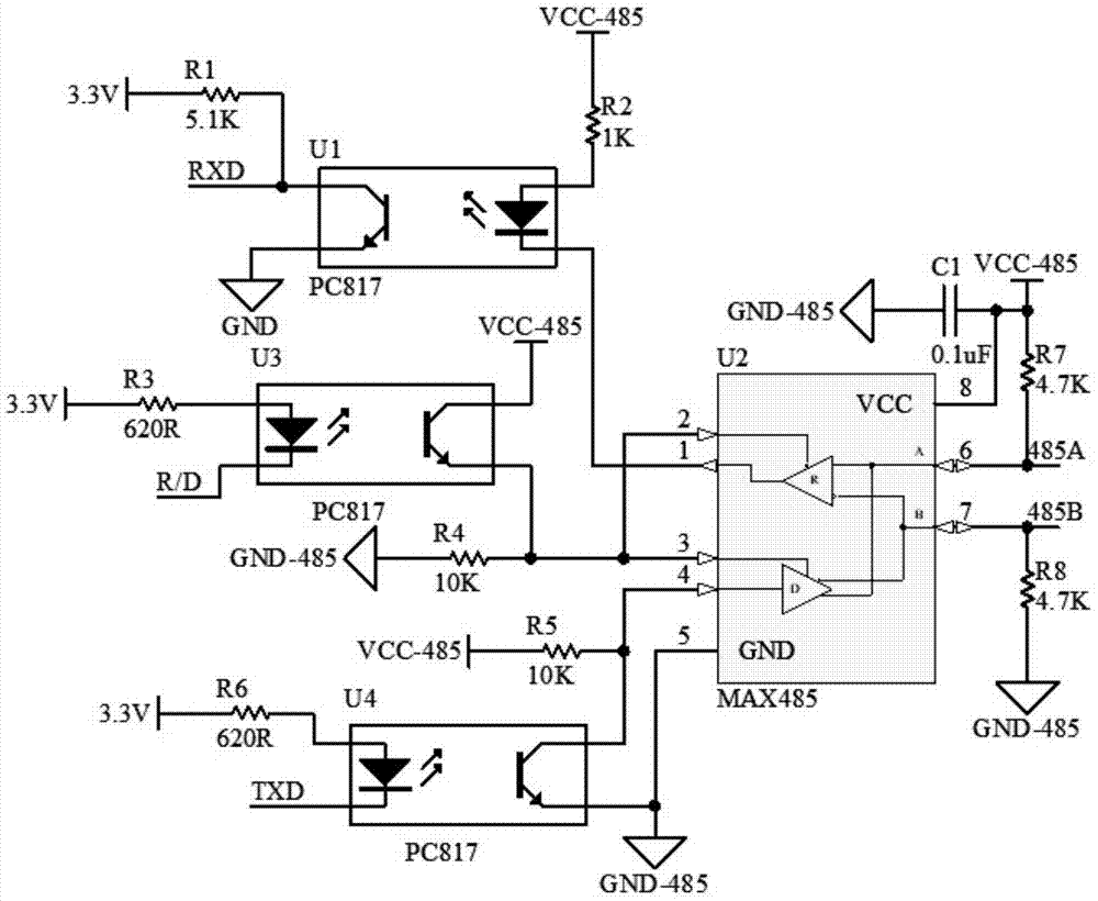 自适应收发rs485电路的制作方法