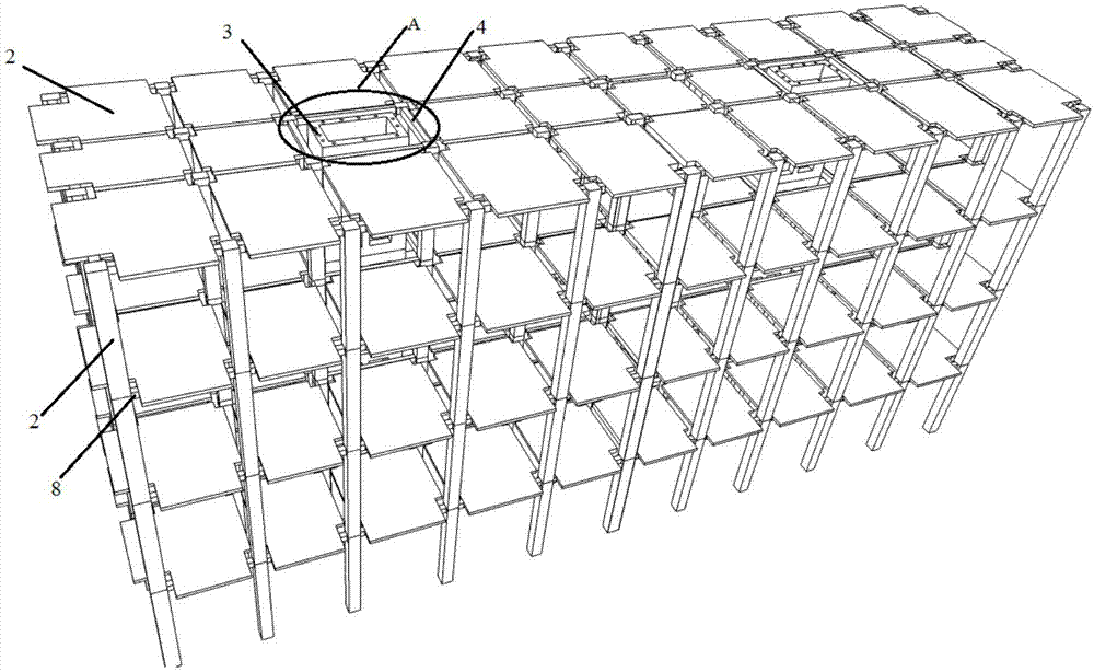 一种双向预应力装配式板柱结构体系的制作方法
