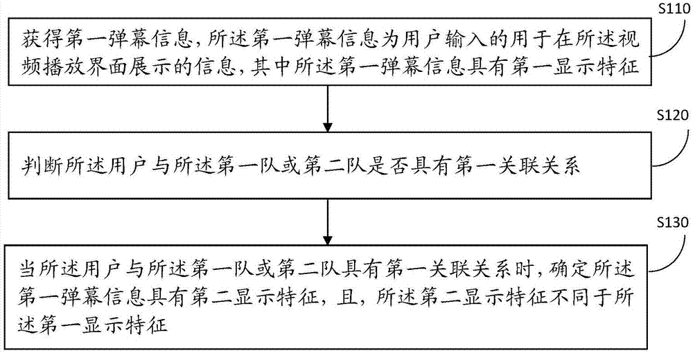 一种显示弹幕信息的处理方法及装置与流程