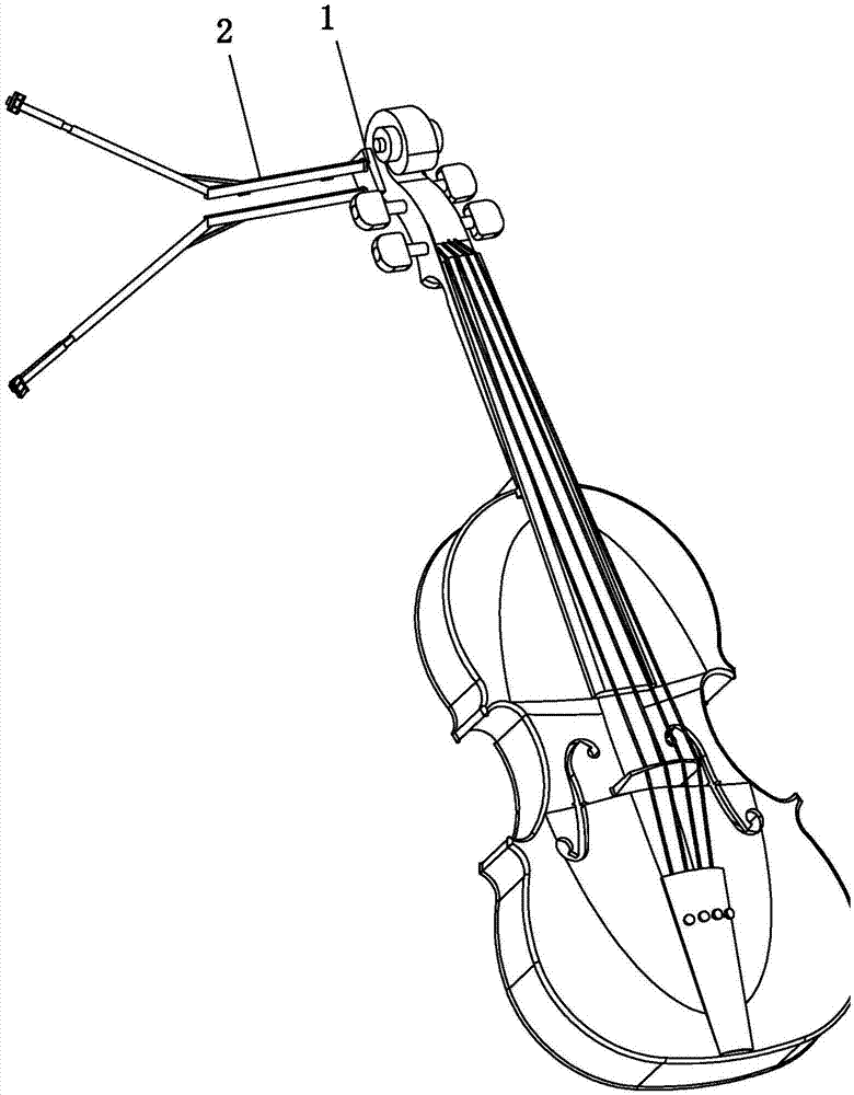 小提琴琴头谱架的制作方法