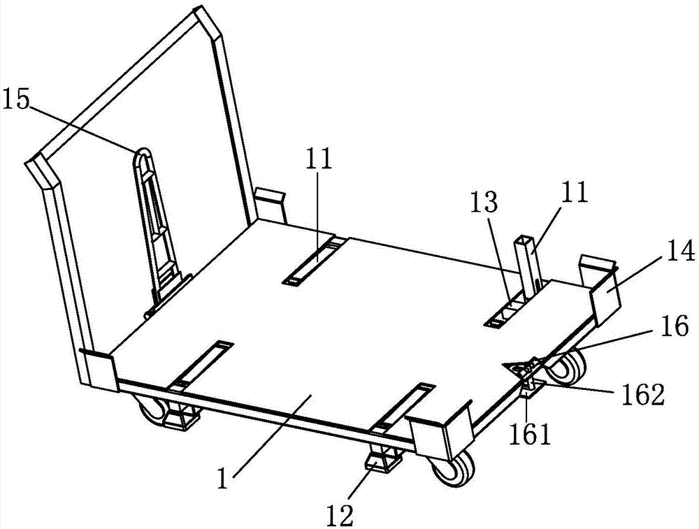 一种可叠堆的平板车的制作方法
