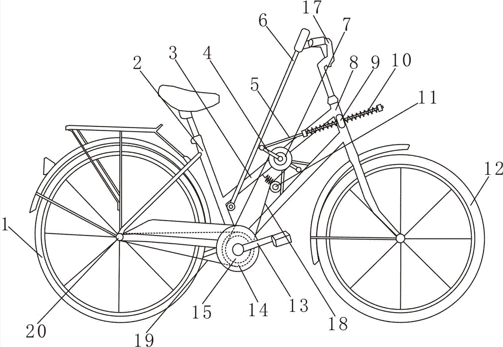 一种新型双动力自行车的制作方法