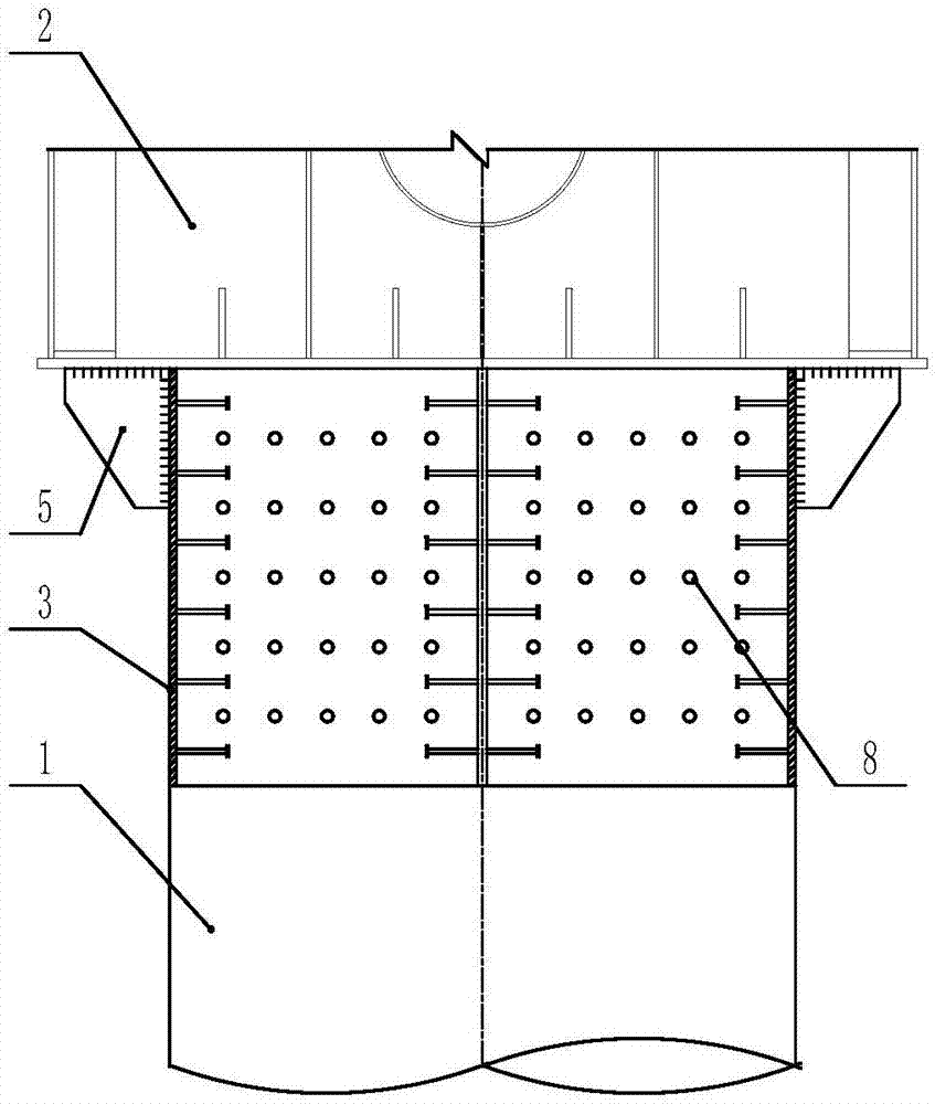 一种混凝土圆柱墩与钢梁固结连接构造的制作方法