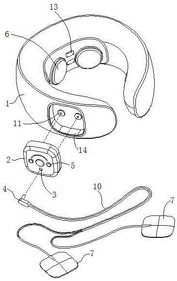 一种使用方便的颈椎电疗仪的制作方法