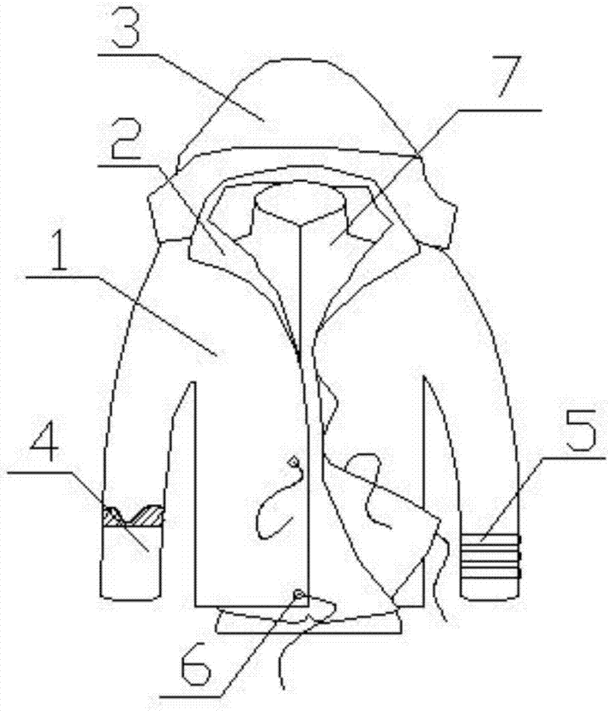 一种具有束口防风结构的冬季用骑行服的制作方法