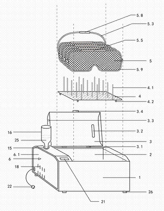 一种利用蒸汽介质加热热敷眼罩的装置的制作方法