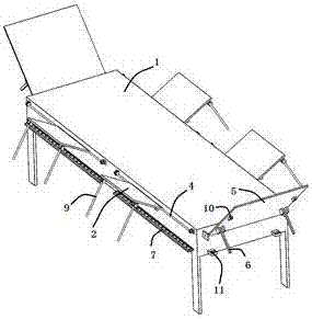 一种带有调节式托手架的PICC置管医用床的制作方法