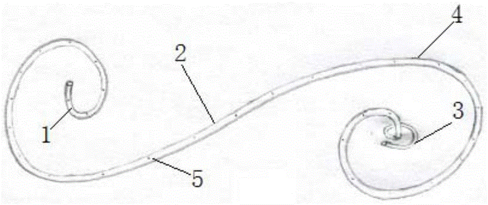 一种S形且带垂直盘曲尾部的输尿管支架管的制作方法