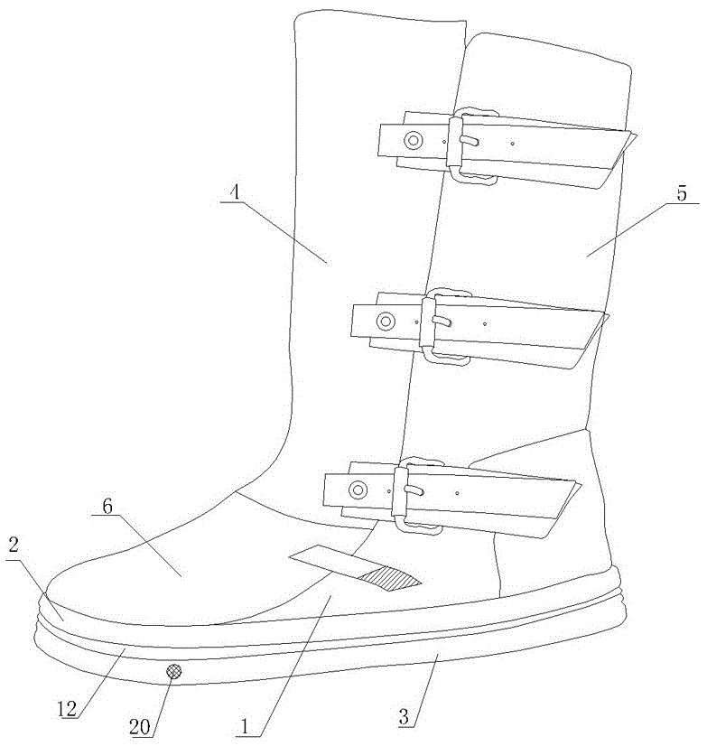 防护靴的制作方法