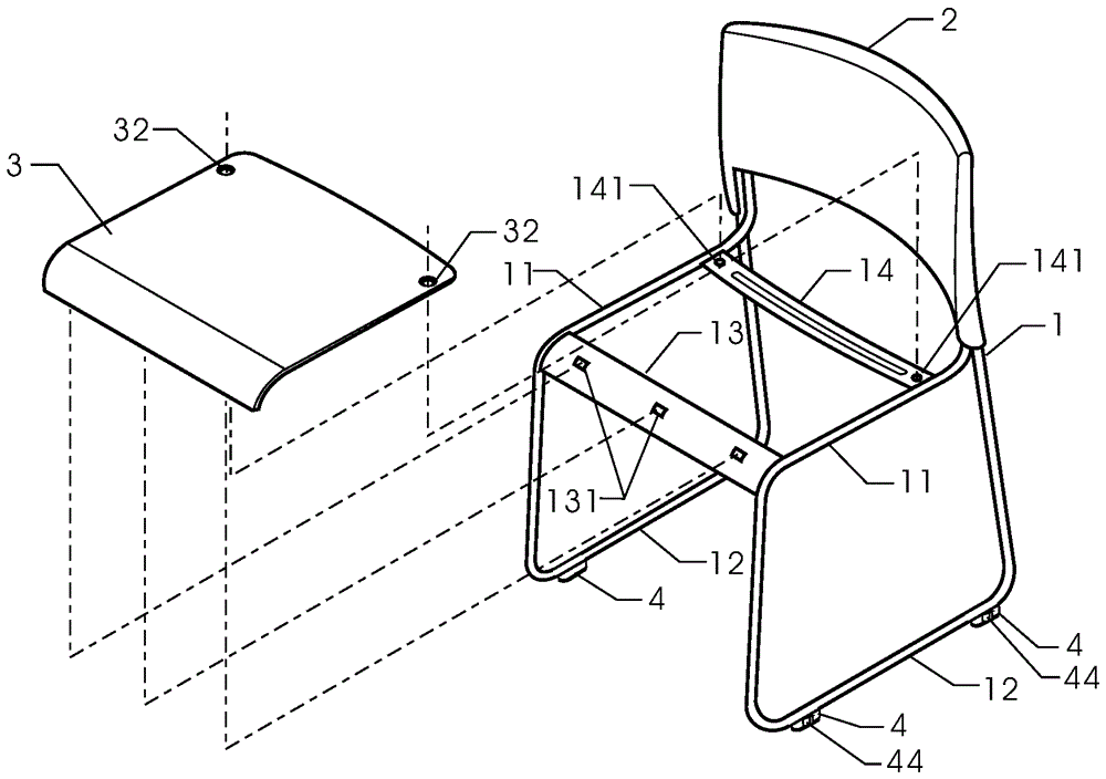 椅子的改良结构的制作方法