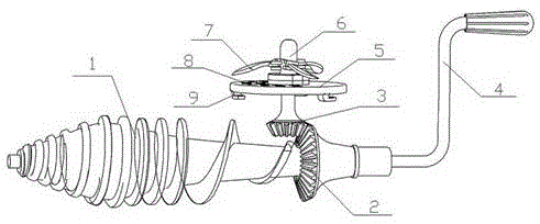 带搅碎功能的手摇榨汁机螺旋推杆的制作方法