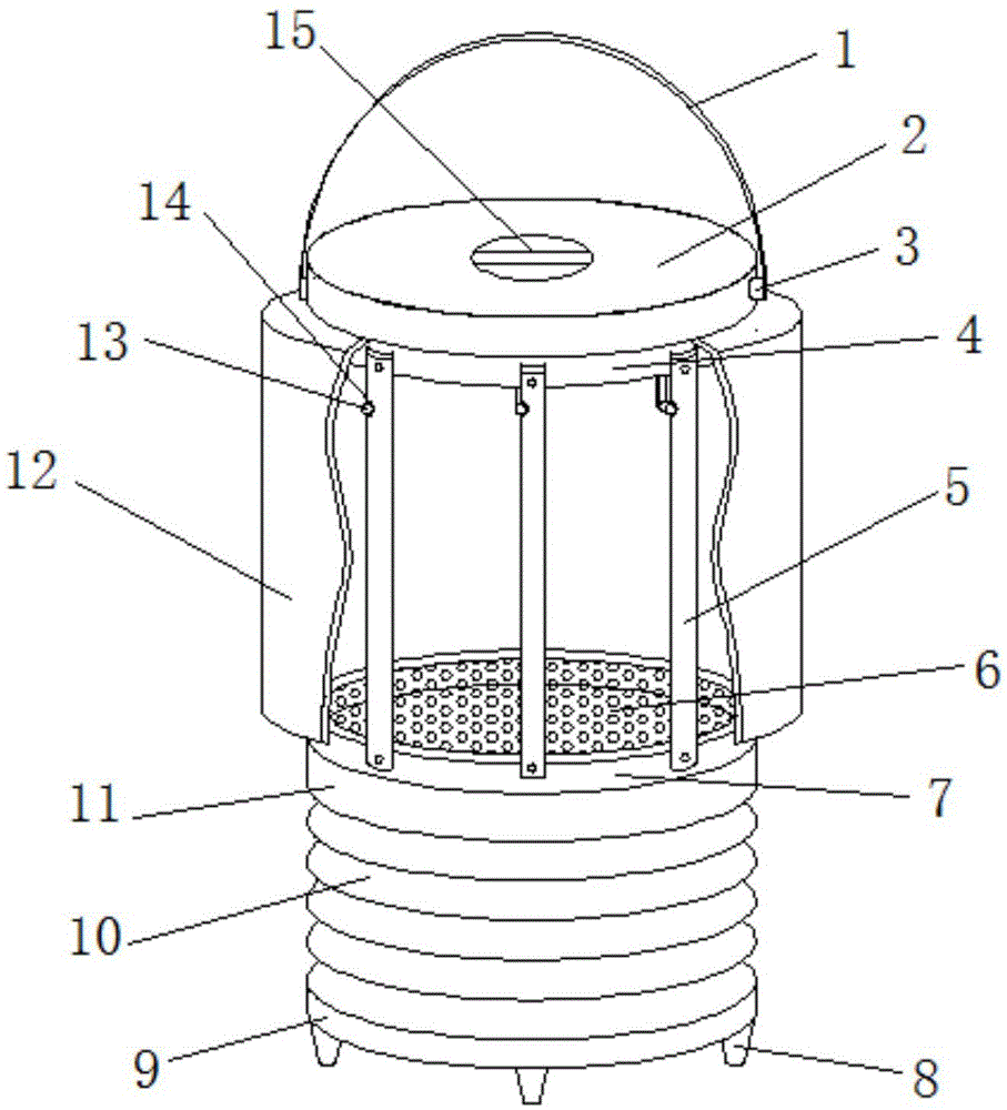 一种可折叠石斛筛分桶的制作方法