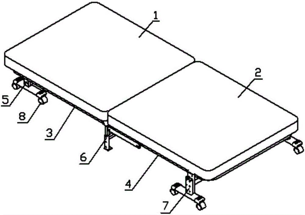 一种可伸缩调节高度的折叠床的制作方法