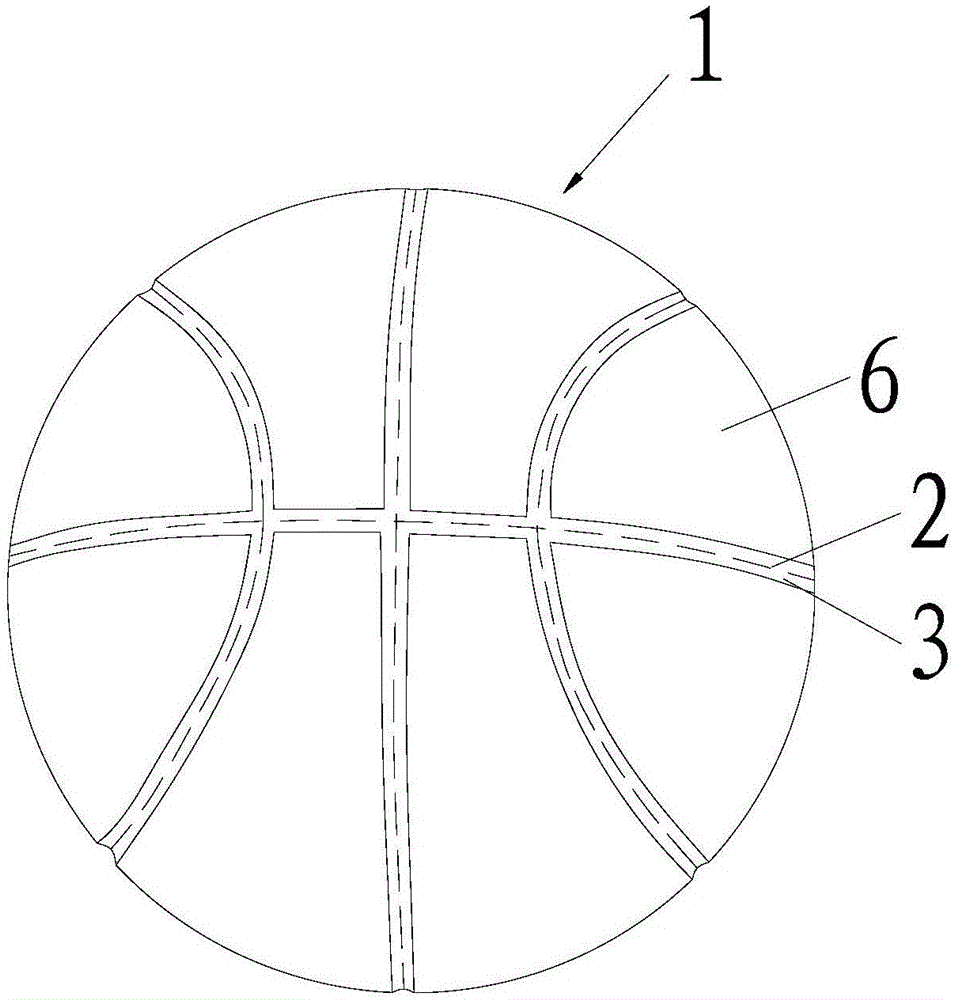 新型缝纫结构篮球的制作方法