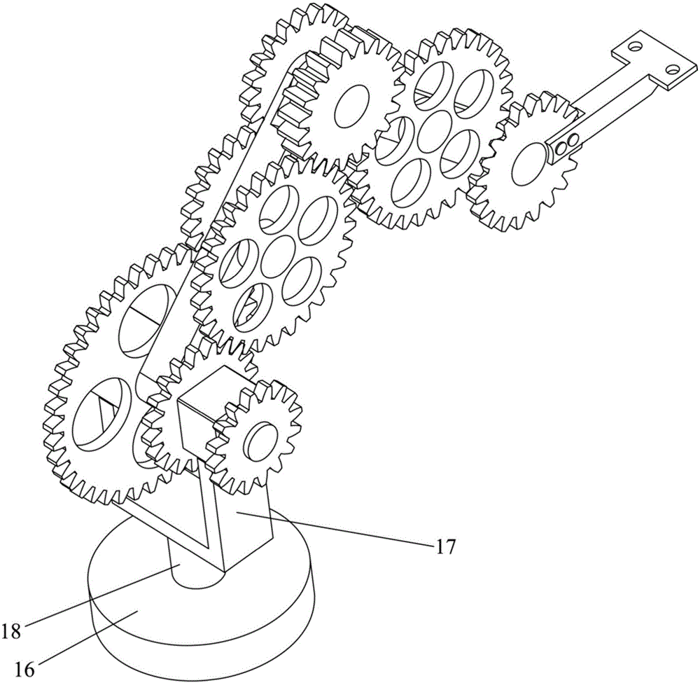 一种多齿轮传动机械手的制作方法