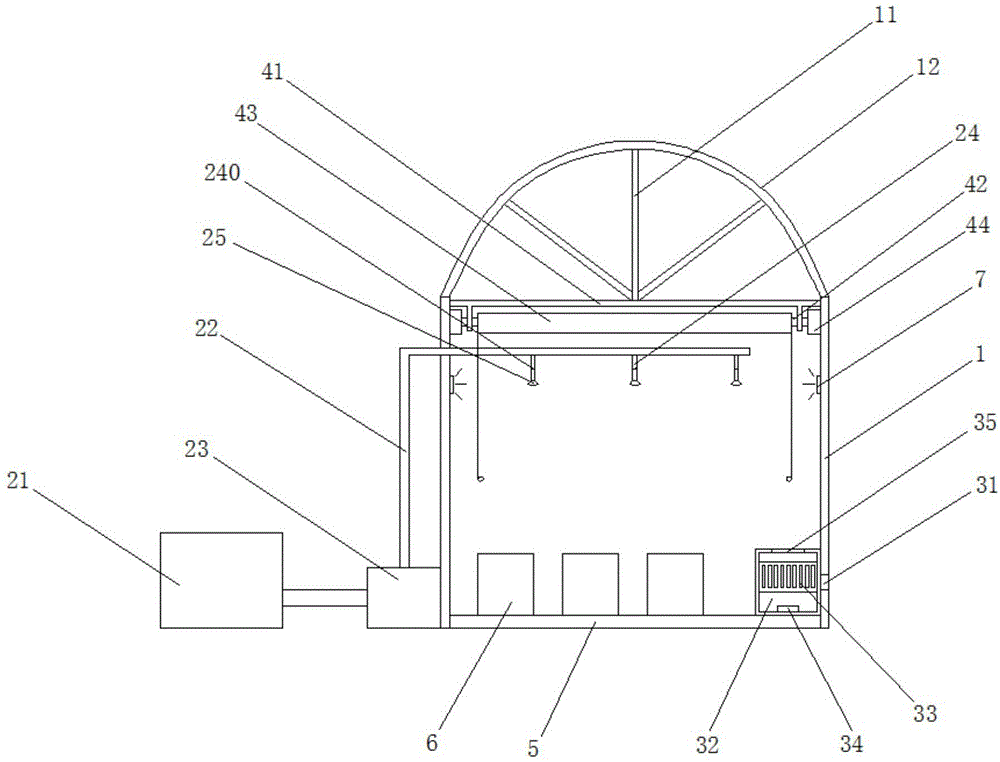 一种仿野生灵芝栽培环境搭建的智能大棚的制作方法