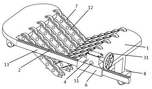 一种基于蜗杆与传动蜗轮配合的汽车轮胎抬升移动装置的制作方法