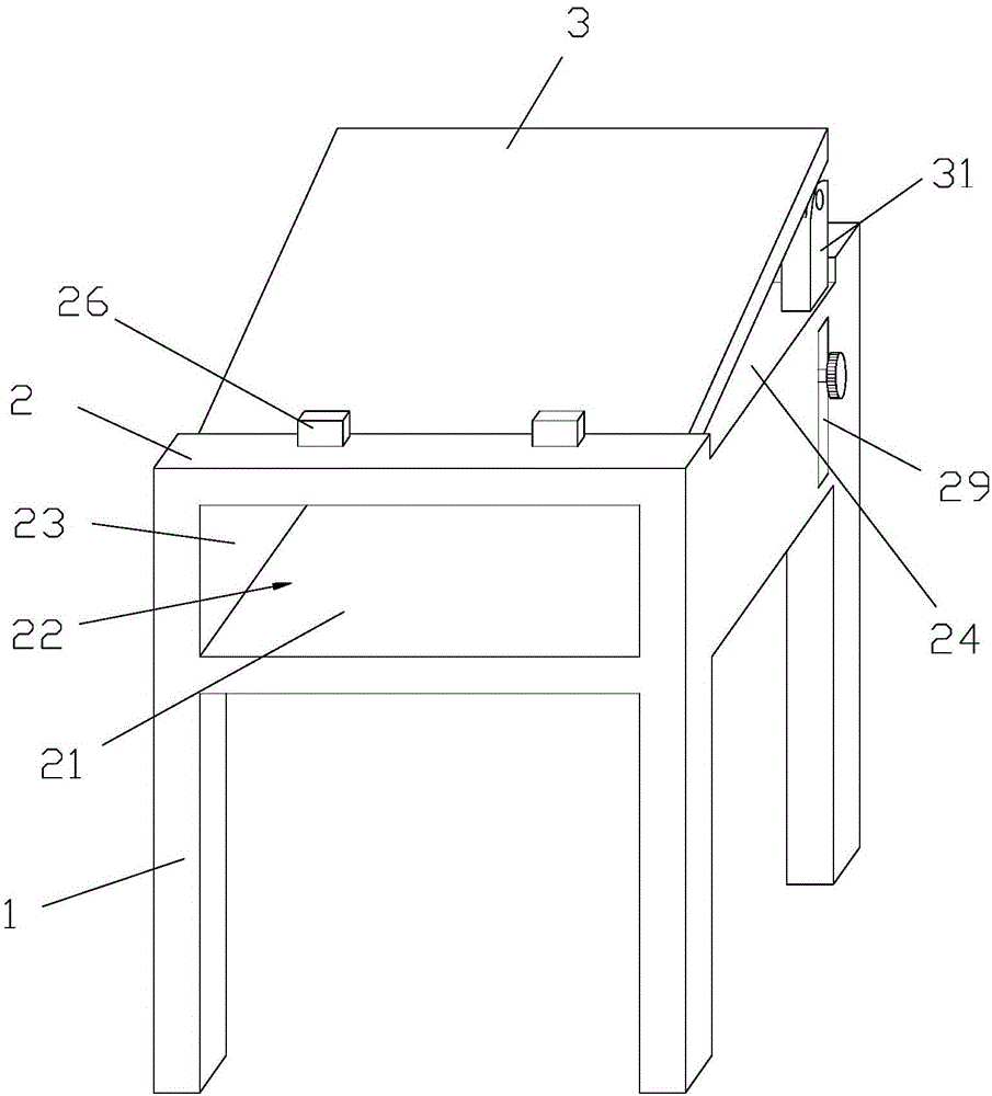 带有阅读架的课桌的制作方法