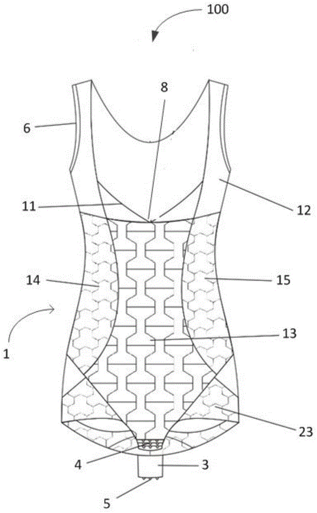 一种天莲纤维清凉护肤连体三角塑身衣的制作方法