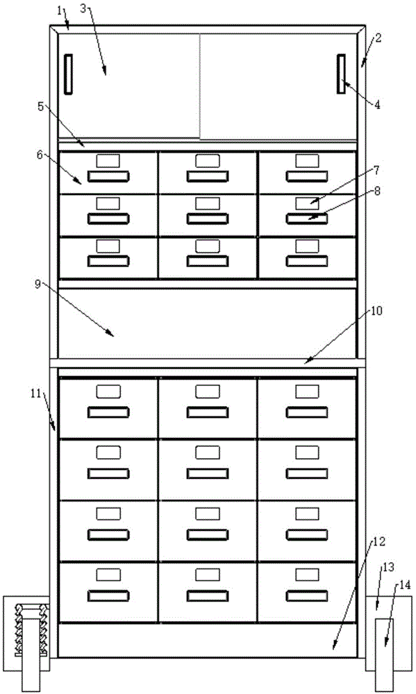 一种便于移动的中药柜的制作方法