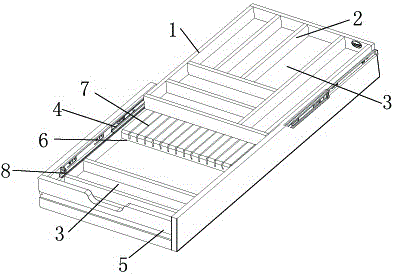 叉具分格抽屉的制作方法