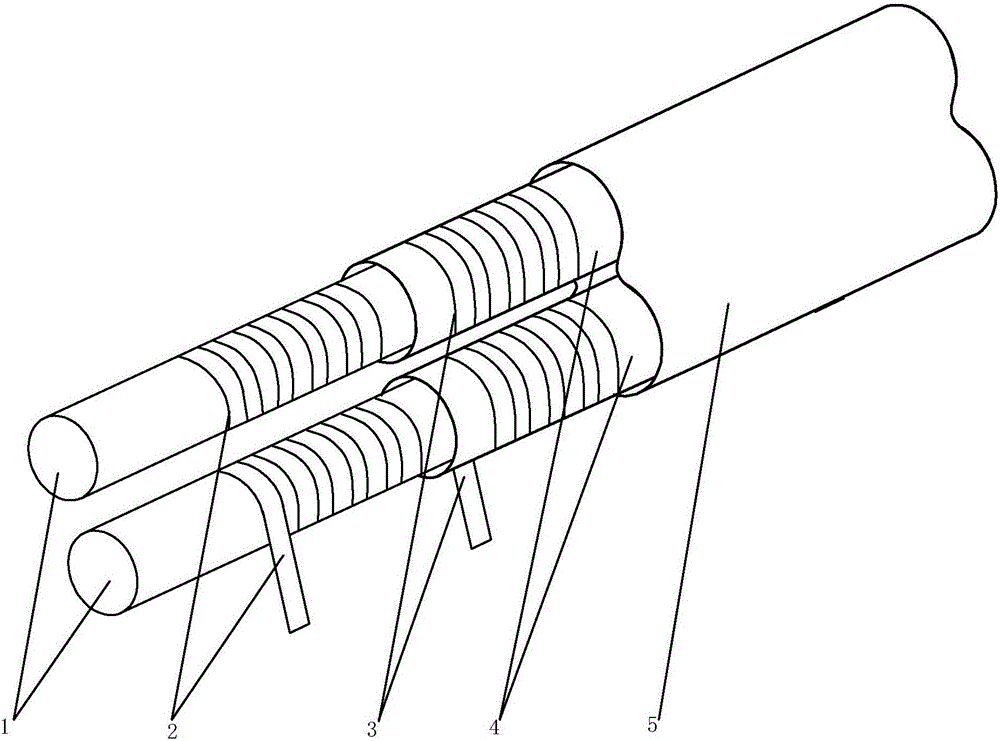 并排双螺旋发热线的制作方法