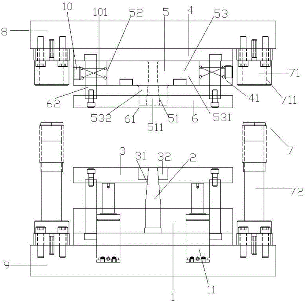 锁支撑口部整形模具的制作方法