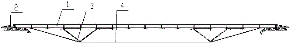 一种大跨度柔性增强应急桥及其平推架设方法与流程
