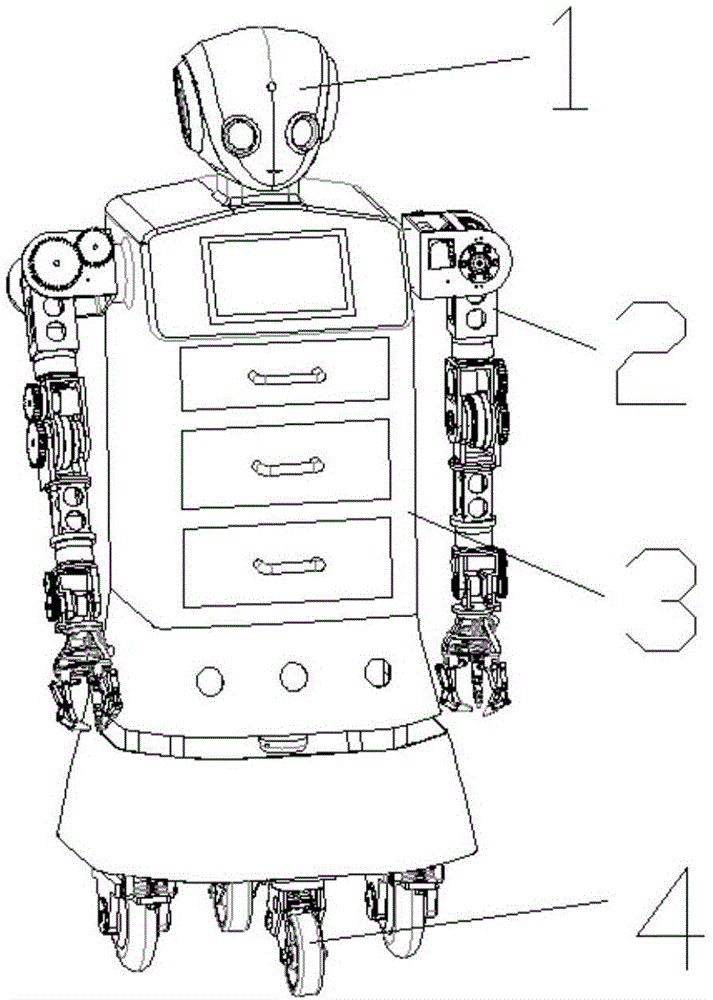 一种轮式双臂室内输运机器人的制作方法