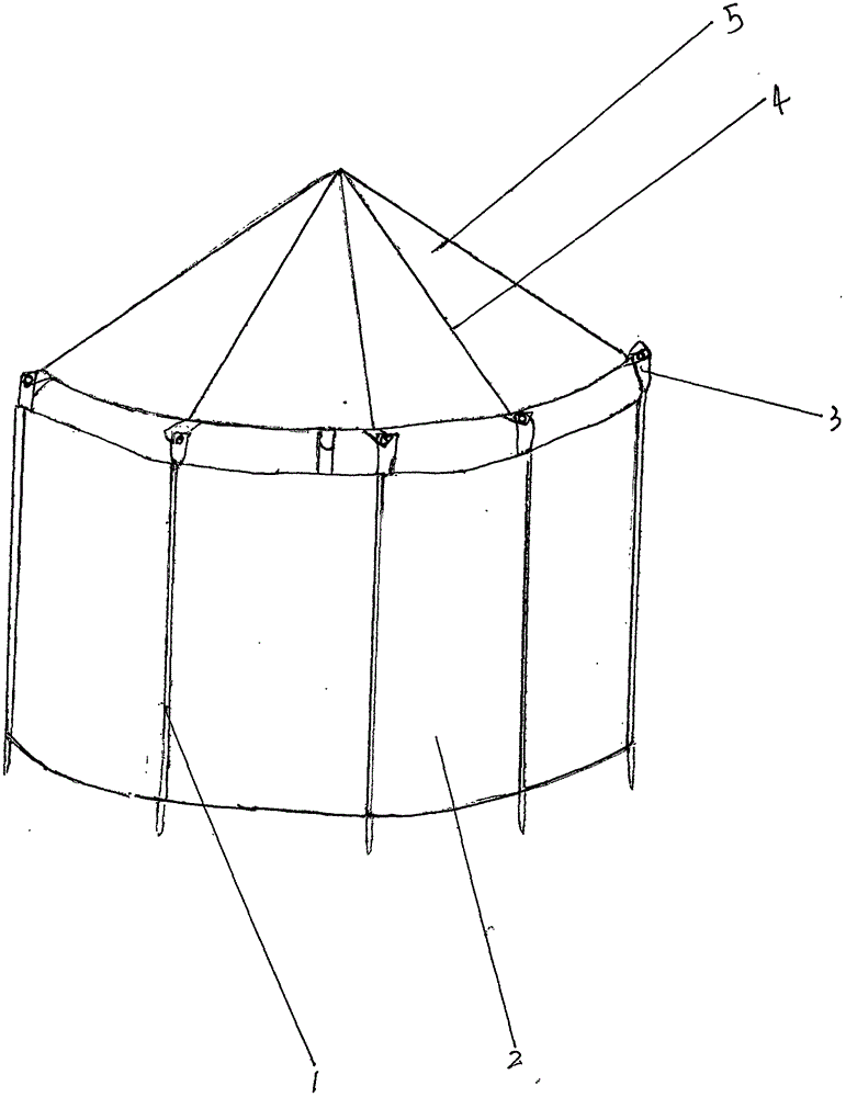 一种伞式帐篷的制作方法