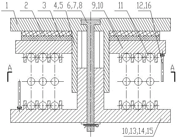 旋转式压扭组合型弹性减震装置的制作方法