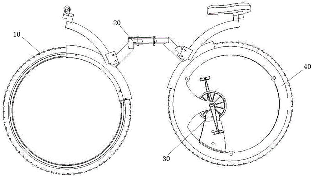 一种无辐条可折叠自行车的制作方法