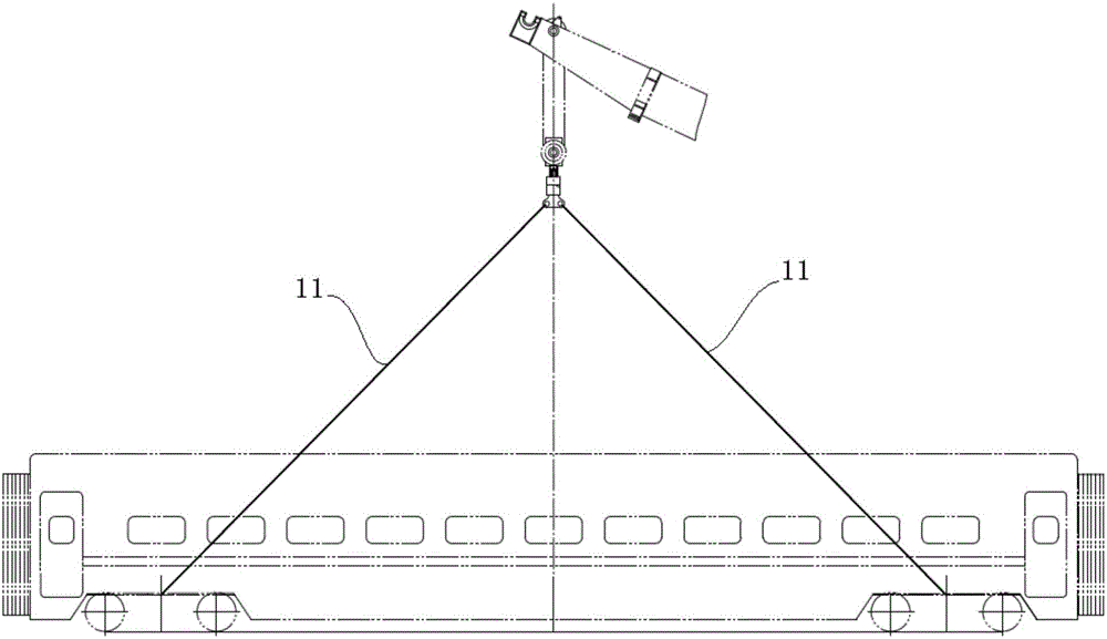 一种吊装带与动车组车体的连接装置的制作方法