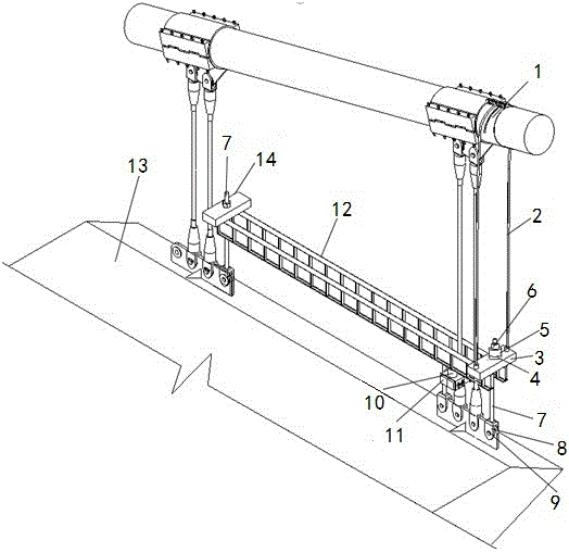 一侧骑跨式临时索自平衡顶推式悬索桥吊索更换托换装置的制作方法