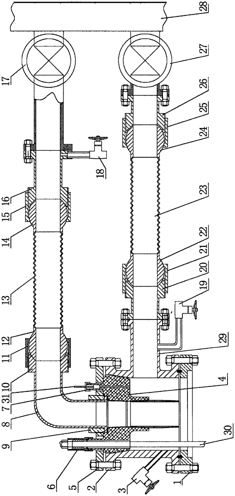 一种防窜多功能补偿热采井口的制作方法