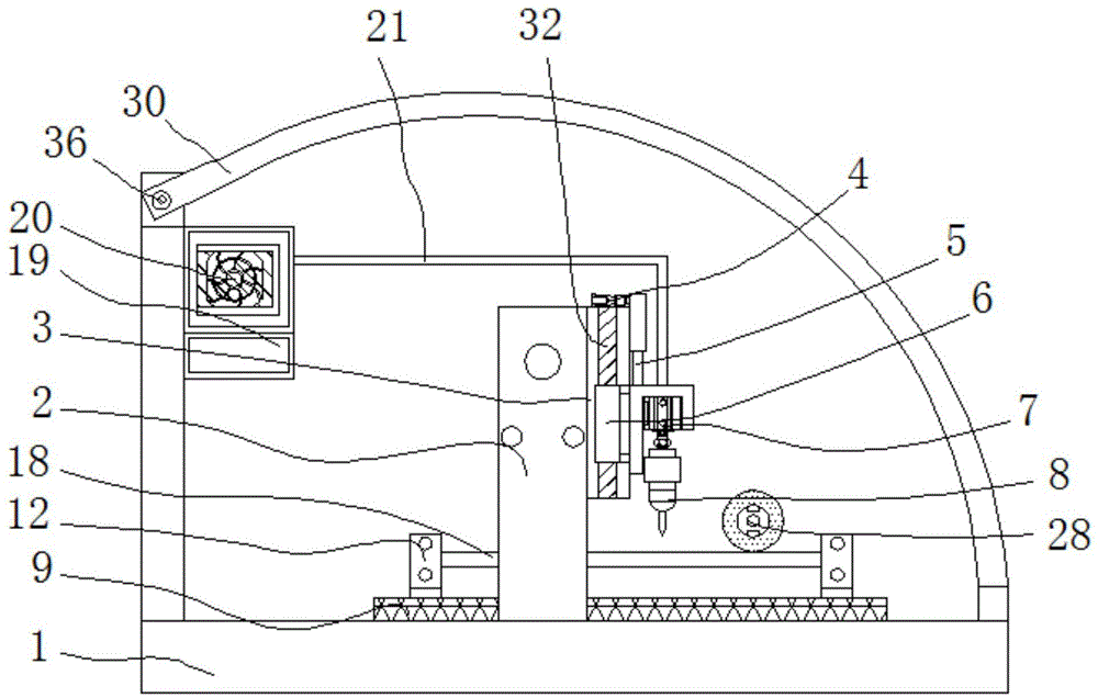 一种具有防尘结构便于对组件进行更换的石墨雕铣机的制作方法