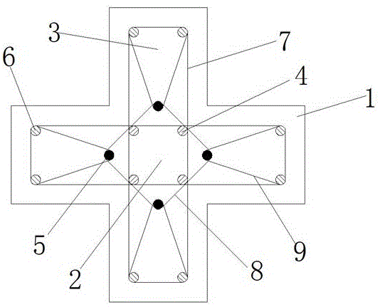 一种十字形钢筋混凝土异形柱的制作方法