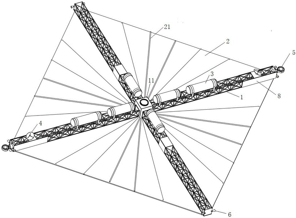 一种桁架式全挠性航天器结构平台的制作方法