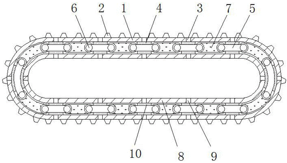 一种拆分组合式密封链轨节履带的制作方法