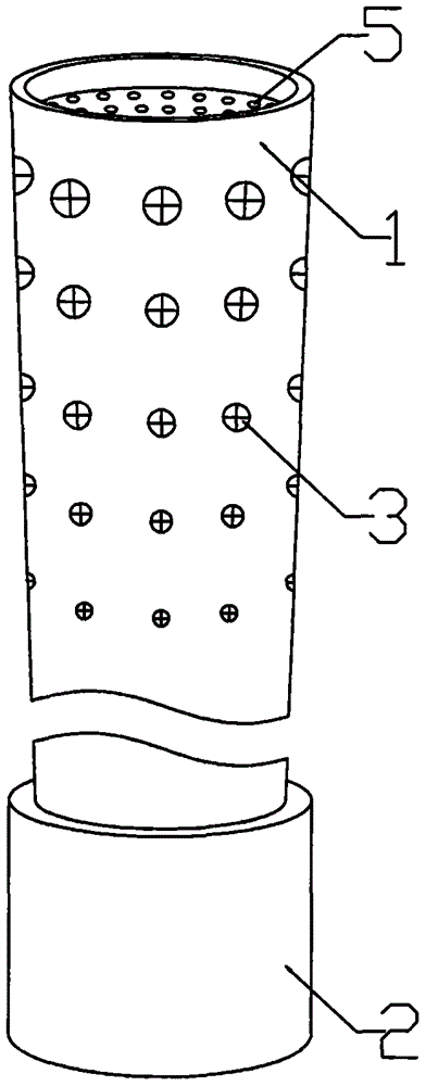 侧向供水输氧筒的制作方法