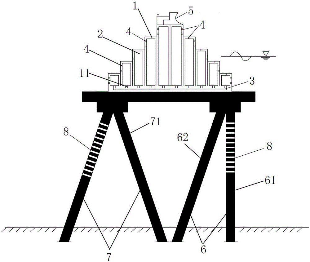 一种阶梯型透空式防波堤的制作方法