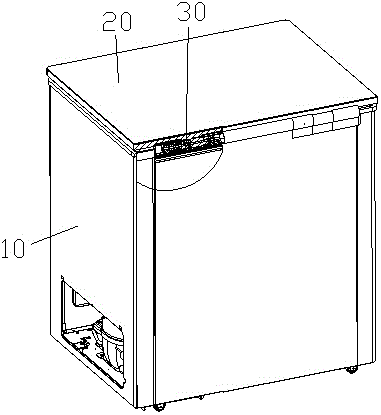 一种具有门铰链组件的冷柜的制作方法