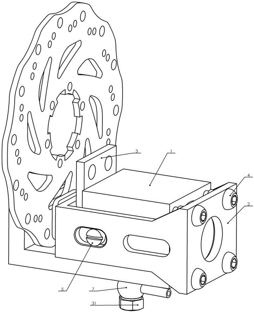 一种外连型常锁式液压碟刹装置的制作方法