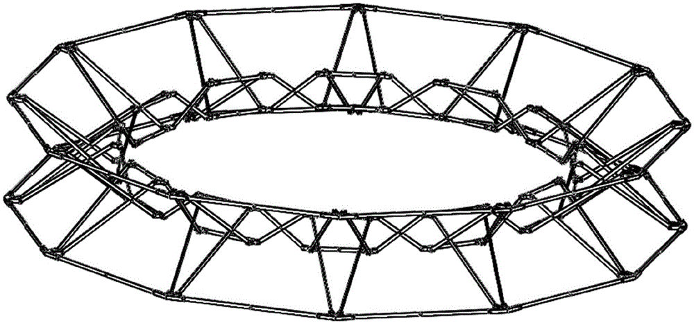 单自由度剪铰联动式双环桁架可展开天线机构的制作方法