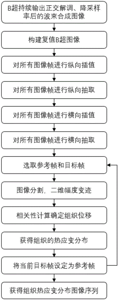 一种基于低采样率B超图像计算热应变分布的方法与流程